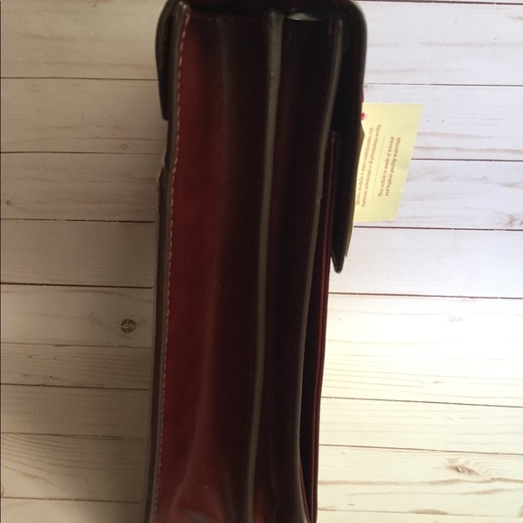 Italian Leather Brown Crossbody Bag Vintage - Picture 7 of 8